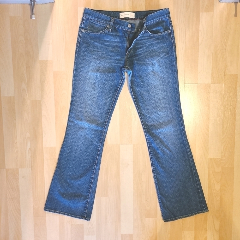 Paper Denim & Cloth Jeans Bridgette Low Rise Bootcut Wide Leg Medium Wash Baggy - Picture 8 of 11